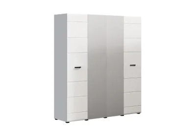 Шкаф «Ненси New» 4-х створчатый Белый глянец (Ш*В*Г) 1800x2200x524 мм