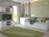 Кровать «Челси» 0,8 м (Детская) Белый глянец / белый (ШхВхГ) 2036х700х840 мм