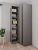 Шкаф угловой прямой «Челси» Графит / графит (ШхВхГ) 950х2022х950 мм