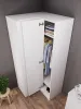 Шкаф угловой прямой «Челси» Белый глянец / белый (ШхВхГ) 950х2022х950 мм