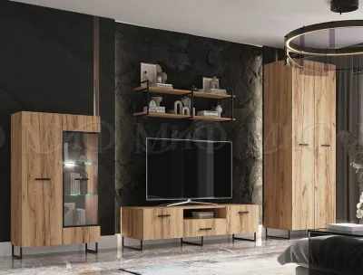 Тумба под ТВ Ненси LOFT (1600) Дуб крафт / дуб крафт 160 см