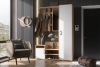 Прихожая «Визит» Белый глянец / дуб крафт (Ш*В*Г) 1440х2052х400 мм